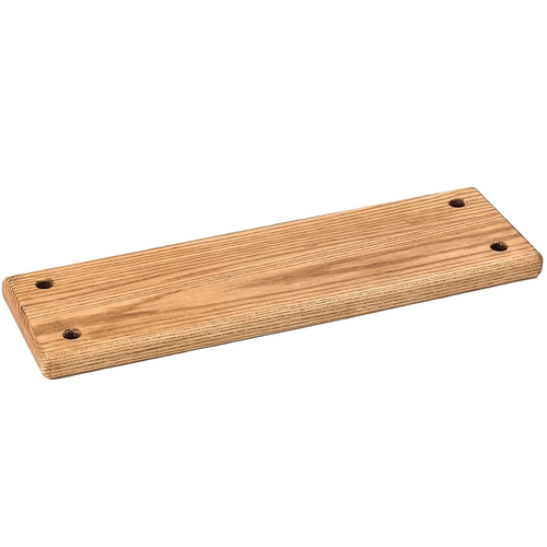 Handcrafted wooden rectangle seat for an old-fashioned tree swing, made in USA, ideal for outdoor play, children's toys, lawn games, and included in best sellers and promo collections.