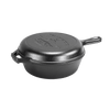 Handcrafted cast iron combo cooker featuring a Bucking Bronco design, made in USA, perfect for Kitchen & Food, Cookware, Cast Iron, USA Made, Best Sellers, and Promo Eligible collections.