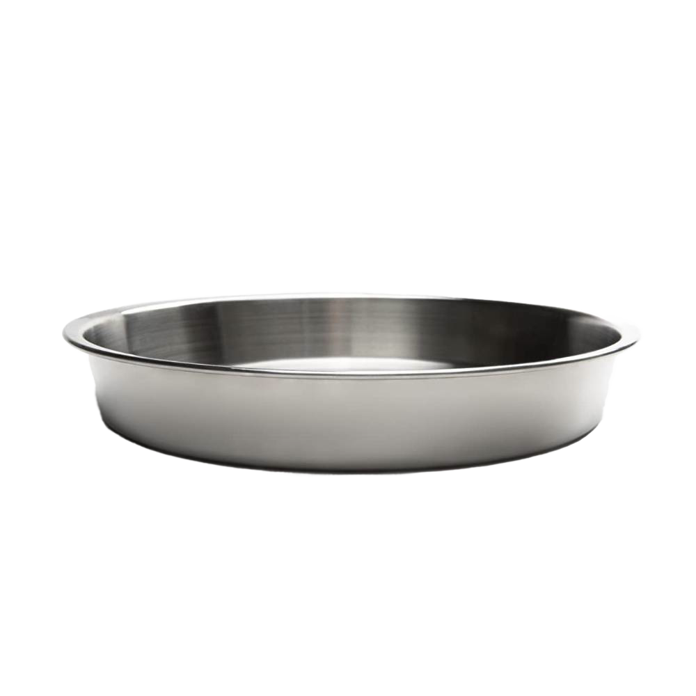 Durable stainless steel round cake pan with a smooth, rust-resistant surface, ideal for even heat baking in Kitchen & Food, Cookware, Baking Supplies, and Pots and Pans collections.