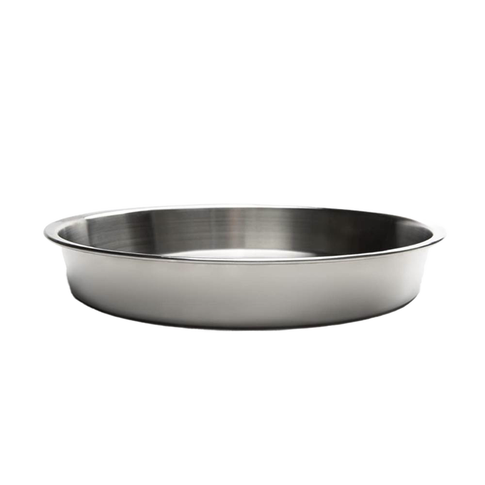 Durable stainless steel round cake pan with a smooth, rust-resistant surface, ideal for even heat baking in Kitchen & Food, Cookware, Baking Supplies, and Pots and Pans collections.
