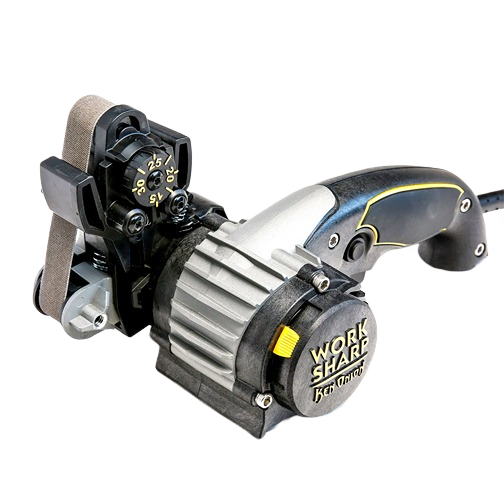 Electric belt sharpener with adjustable angle settings and ergonomic grip, designed for knives, tools, scissors, and kitchen prep, featured in Kitchen & Food and Best Sellers collections.