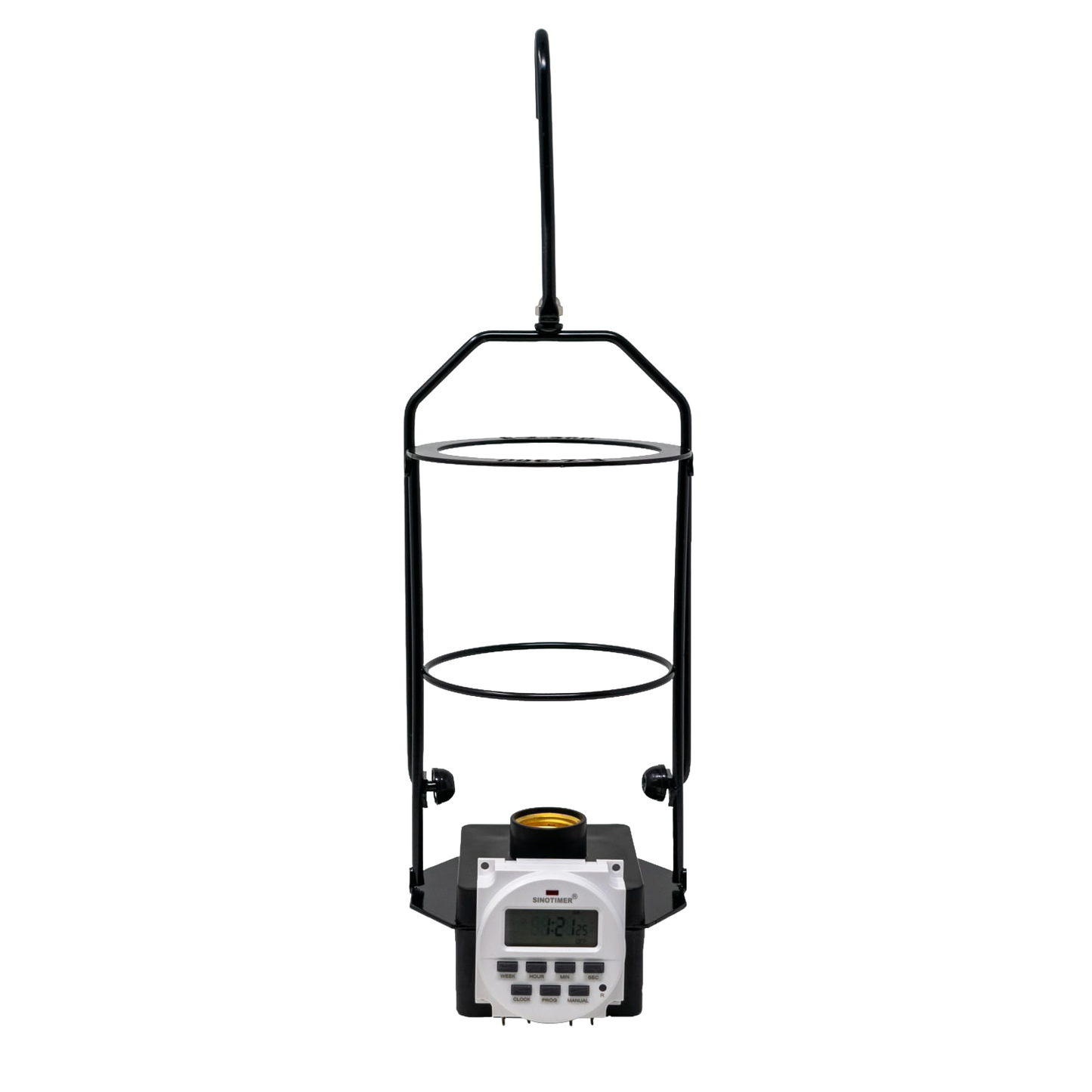 Portable hanging light frame with built-in digital timer, compatible with Milwaukee and DeWalt batteries, ideal for Lamps & Lighting, Battery, Solar, LED, and Best Sellers collections.