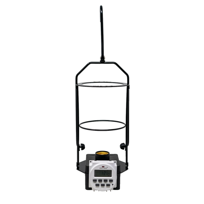 Portable hanging light frame with built-in digital timer, compatible with Milwaukee and DeWalt batteries, ideal for Lamps & Lighting, Battery, Solar, LED, and Best Sellers collections.