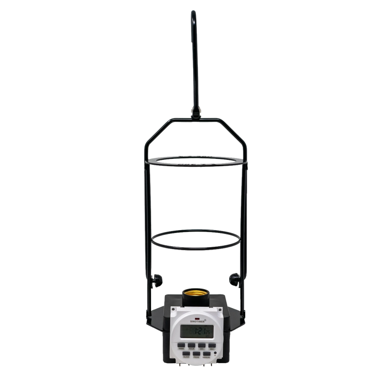 Portable hanging light frame with built-in digital timer, compatible with Milwaukee and DeWalt batteries, ideal for Lamps & Lighting, Battery, Solar, LED, and Best Sellers collections.