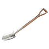 Compact planting spade with pointed stainless steel blade featuring depth markings and a serrated edge, wooden handle with double-riveted socket, part of Farm, Garden & Tool and Best Sellers collections.