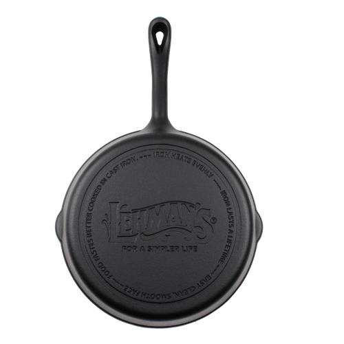 Handcrafted nitrogen-hardened cast iron skillet with smooth, stick-resistant surface and engraved logo, designed for lasting durability in Kitchen & Food, Cookware, Cast Iron, Best Sellers, and Promo Eligible collections.