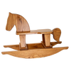 Handcrafted wooden rocking horse made of oak with a classic design, Amish made in the USA, featured in Toys, Books & Games, Children's Toys, Wooden Toys, and Best Sellers collections.