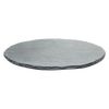 Round handcrafted slate serving board with natural textured edges, ideal for presenting appetizers and cheeses in Kitchen & Food and Storage and Serving collections.