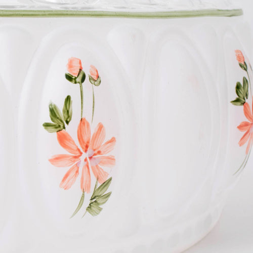 Delicately handcrafted 10-inch glass lamp shade featuring soft pink wildflower designs, designed to softly diffuse light; part of Lamps & Lighting, Parts and Accessories, Lamp Shades, and Best Sellers collections.