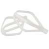 Pair of lightweight white cake paddle attachments with minimal tines for stand mixers, handcrafted in the USA, ideal for baking supplies and kitchen gadgets collections.