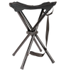 Lightweight four-legged folding camping stool with durable black fabric seat and metal frame, perfect for outdoor use in Farm, Garden & Tool, Camping, and Best Sellers collections.