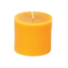 Handcrafted 3x3 inch beeswax pillar candle in natural honey color, made in USA, featured in Lamps & Lighting, Candles, Candlemaking, USA Made, Best Sellers, and Promo Eligible collections.