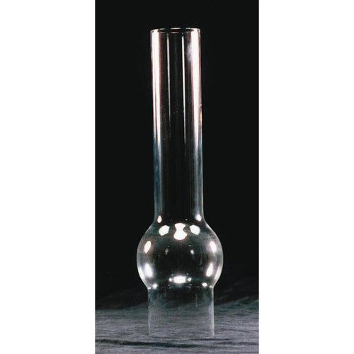 Clear glass lamp chimney with a distinctive rounded bulge and tall cylindrical shape, suitable for Lamps & Lighting, Parts and Accessories, Chimneys and Globes, Best Sellers, and Promo Eligible collections.