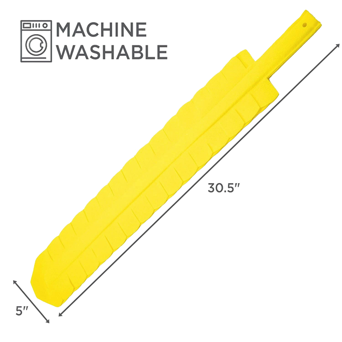 Yellow polypropylene flexible duster cover with non-woven polyester surface, designed for cleaning hard-to-reach areas, machine washable, part of Home & Decor and Best Sellers collections.