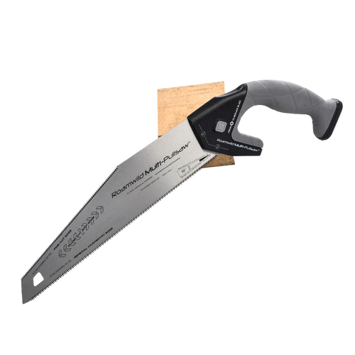 Ergonomic pullsaw with a dual-edged blade designed for precise cuts on wood and other materials, featuring a soft gray grip, part of Farm, Garden & Tool, Hand Tools and Hardware, Best Sellers, and Promo Eligible collections.