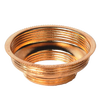 Solid brass expander fitting with threaded design, crafted to adapt oil lamp burners from smaller to larger sizes, featured in lamps and lighting parts collections.