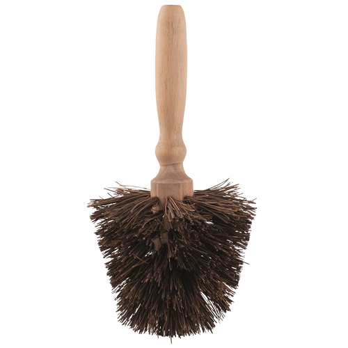 Conical cleaning brush with a durable oiled beechwood handle and sturdy bassine fiber bristles, ideal for thorough flower pot maintenance, part of Home & Decor and Garden Accessories collections.