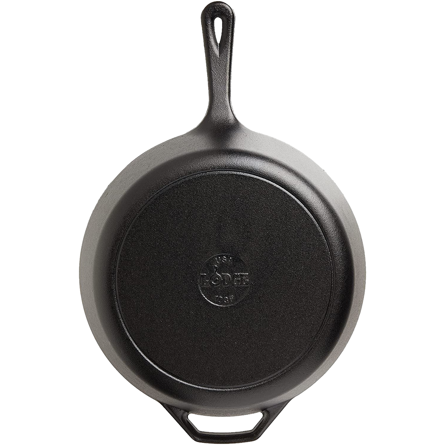 Pre-seasoned deep cast iron skillet with a practical handle and sturdy helper grip, designed for even heat retention and versatile use in Kitchen & Food, Cookware, Cast Iron, and Best Sellers collections.