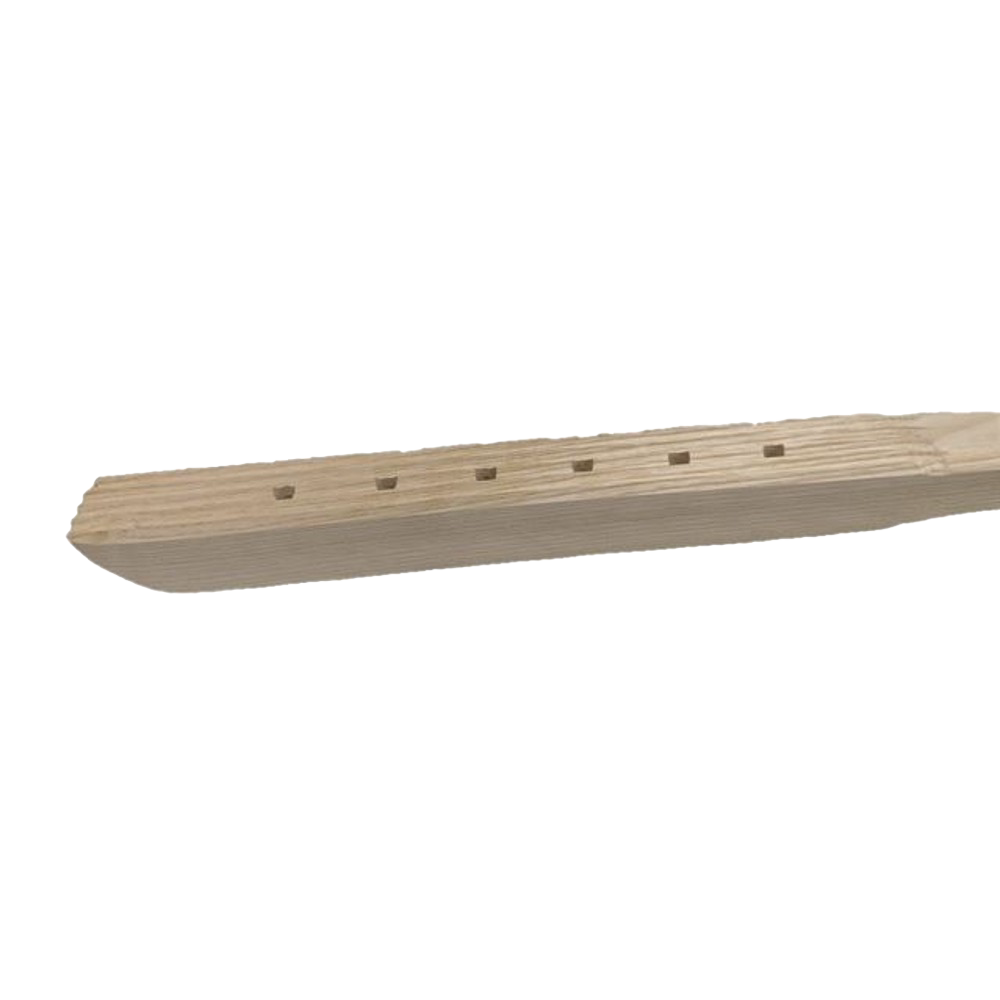 Close-up of a handcrafted steam-bent Canadian ash snath handle section with square holes for assembly, designed by Amish artisans for Farm, Garden & Tool, Lawncare, Best Sellers, and Promo Eligible collections.