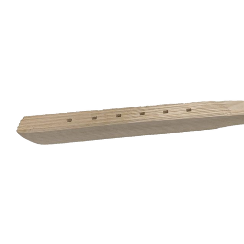 Close-up of a handcrafted steam-bent Canadian ash snath handle section with square holes for assembly, designed by Amish artisans for Farm, Garden & Tool, Lawncare, Best Sellers, and Promo Eligible collections.