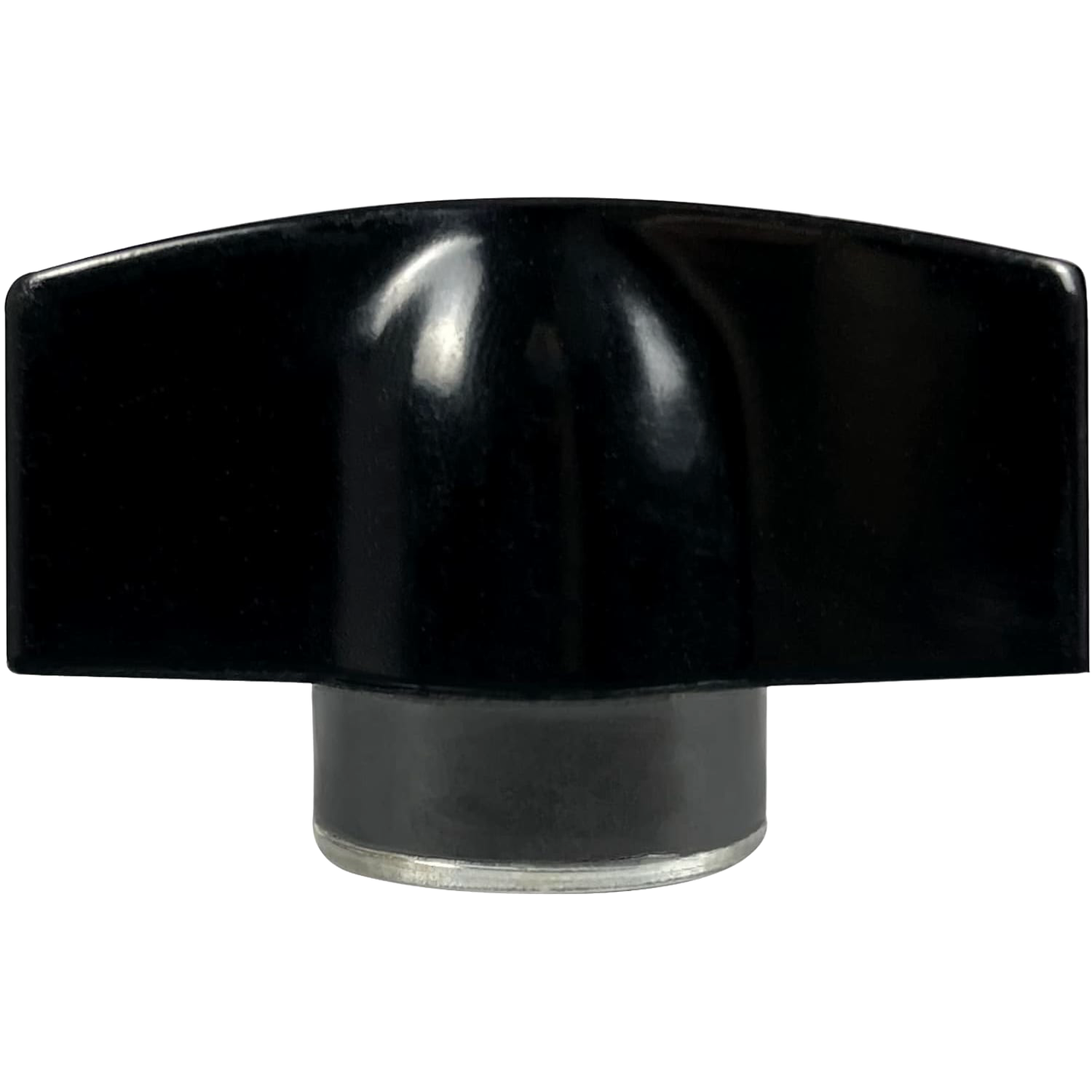 Black replacement handle with metal attachment base for maintaining All American pressure canners and cookers, featured in Kitchen & Food, Food Preservation, Canning, and Pressure Canners collections.