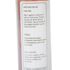 Close-up of usage instructions and storage information on a health remedy bottle label, featuring natural muscle support directions and a satisfaction guarantee for Health & Wellness and Best Sellers collections.