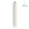 Slim white water filter element with granular interior designed to reduce limescale build-up, ideal for use in Appliances, Water Heating and Treatment, Best Sellers, and Promo Eligible collections.