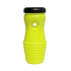 Bright yellow durable plastic trap for capturing yellow jackets and wasps, featuring a black cap and single entry hole, part of USA Made pest control and garden accessories.