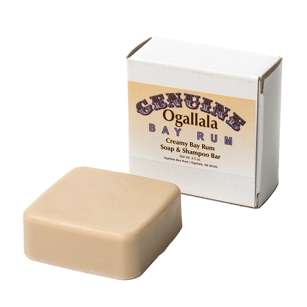 Handcrafted creamy bay rum soap and shampoo bar made in USA, designed for grooming and personal hygiene, featured in Health & Wellness, Soaps and Soapmaking, and USA Made collections.