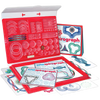 Handcrafted artistic drawing kit with multiple interchangeable gears and color pens in a red carrying case, designed for creative play in Toys, Children's Toys, and Arts and Crafts collections.