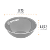 Gray enamel bowl with durable, scratch- and heat-resistant finish, designed for outdoor use, perfect for camping and kitchen tasks, featured in Farm, Garden & Tool, Camping, and Dinnerware collections.