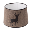 Handcrafted parchment lamp shade featuring a woodland stag silhouette, designed for oil lamps and included in Lamps & Lighting, Parts and Accessories, and Lamp Shades collections.