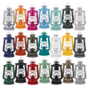 Collection of galvanized oil lanterns in a variety of vibrant colors, designed for camping, emergency supplies, and outdoor lighting, featured in best sellers and promo eligible collections.