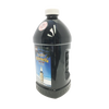 Large black plastic container of handcrafted citronella fuel with a white cap, designed to repel insects and provide clean light for outdoor camping, gardening, and pest control needs.