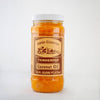 Clear plastic jar filled with golden yellow coconut oil labeled Amish Country Tenderpop, highlighting a handcrafted, made in USA product ideal for Kitchen & Food and Snacks collections.