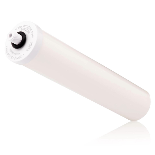 Cylindrical white fluoride reduction water filter element designed for use with Doulton DUO systems, featured in Appliances, Water Heating and Treatment, and Best Sellers collections.