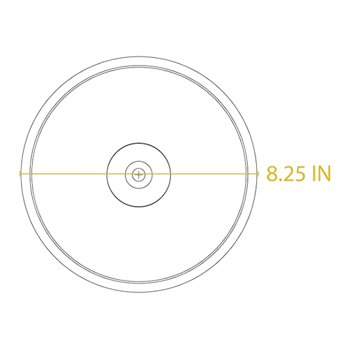 Round clear tempered glass lid with black knob handle, measuring 8.25 inches, compatible with cookware in Kitchen & Food, Cookware, Cast Iron, Pots and Pans, Best Sellers, and Promo Eligible collections.