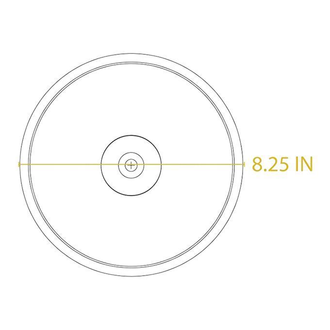 Round clear tempered glass lid with black knob handle, measuring 8.25 inches, compatible with cookware in Kitchen & Food, Cookware, Cast Iron, Pots and Pans, Best Sellers, and Promo Eligible collections.