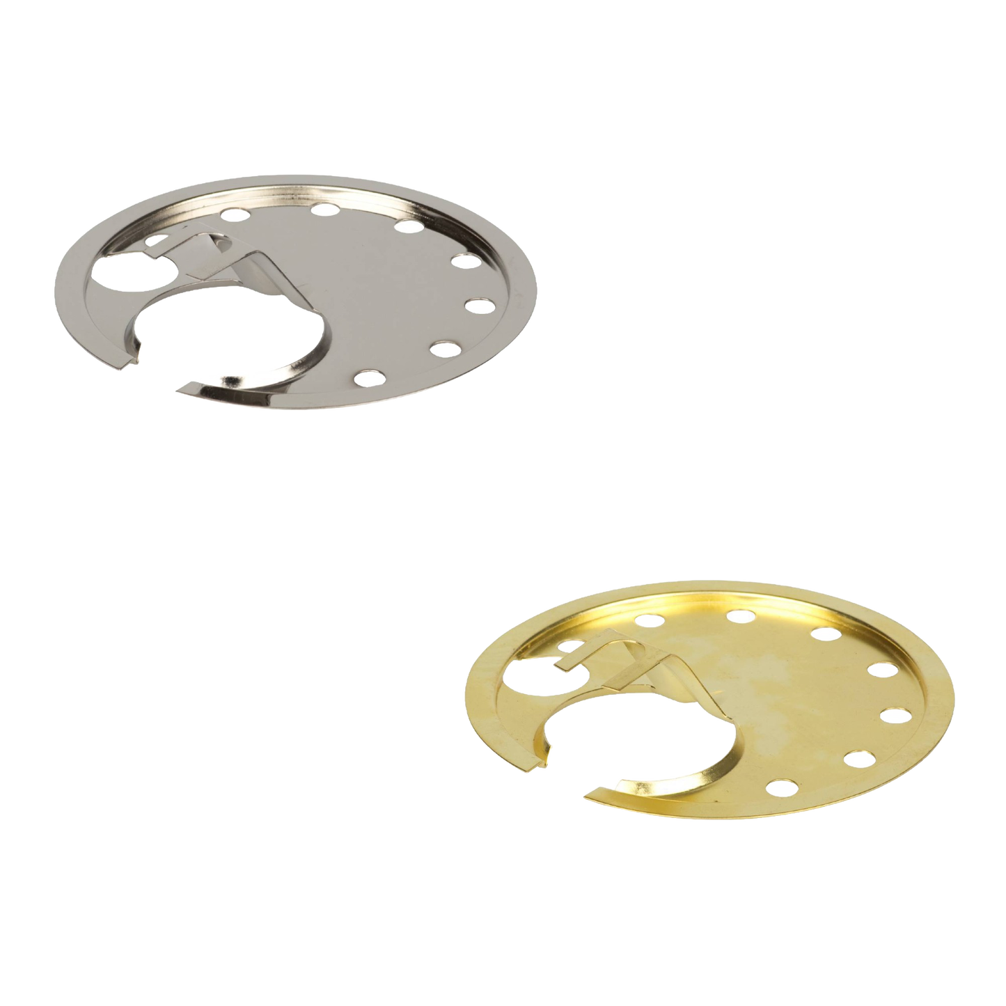 Set of two metal protection plates designed for high-pressure lamps, featuring sturdy construction and ventilation holes, ideal for Lamps & Lighting and Parts and Accessories collections.