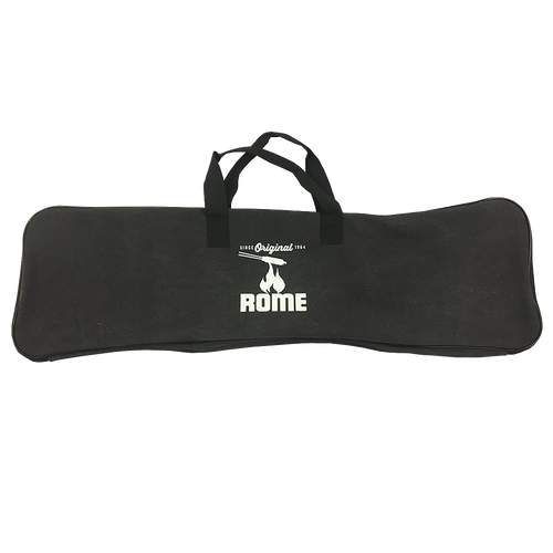 Durable black canvas storage bag with zip closure and dual handles, designed to hold up to six single pie irons, ideal for Farm, Garden & Tool, Camping, Best Sellers, and Promo Eligible collections.