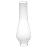 Clear glass oil lamp chimney with a 1-7/8 inch base and bulbous midsection, suitable for lamps and lighting, parts and accessories, chimneys and globes collections.