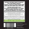 Label on a natural stainless steel and chrome polish showing usage instructions, protective benefits, and mineral oil-free formula, part of Home & Decor and Household Cleaning collections.