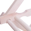 Close-up of handcrafted wooden dowel rods and support frame, showcasing smooth natural finish on a Mini floor clothes dryer, made in USA, Amish craftsmanship for laundry supplies and home decor collections.