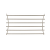 Steel trivet with rounded wires in a sleek modern finish, designed to protect countertops from hot cookware, ideal for Kitchen & Food, Dinnerware, Kitchen Gadgets, Kitchen Accessories, Storage and Serving, Best Sellers, and Promo Eligible collections.