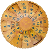 Intricately crafted wooden brainteaser puzzle featuring numbered rotating segments in a circular design, challenging advanced puzzlers in Toys, Games and Puzzles collections.