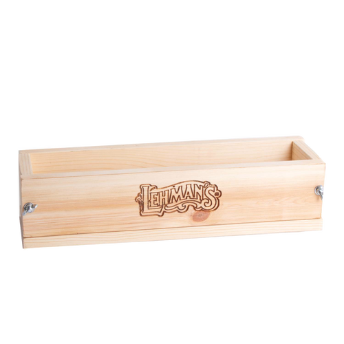 Handcrafted wooden soap loaf mold made of durable pine with durable wingnut fasteners, designed for cold process soapmaking in Health & Wellness and Soaps and Soapmaking collections.