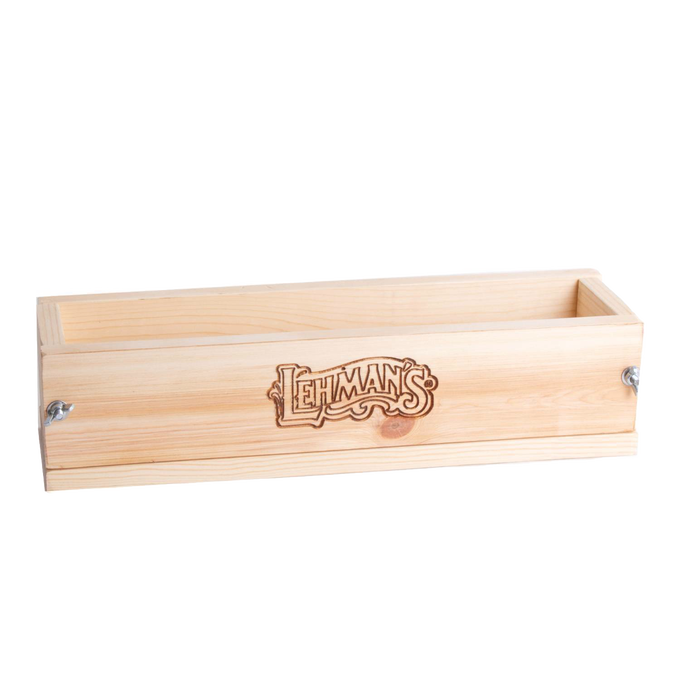Handcrafted wooden soap loaf mold made of durable pine with durable wingnut fasteners, designed for cold process soapmaking in Health & Wellness and Soaps and Soapmaking collections.