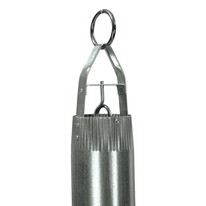 Galvanized steel well bucket with watertight seams, reinforced bottom, and sturdy handle, handcrafted for reliable water retrieval, ideal for Farm, Garden & Tool and Emergency Supplies collections.