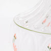 Handcrafted glass lamp shade with delicate pink wildflower accents, designed to softly diffuse light from oil lamps, featured in Lamps & Lighting and Lamp Shades collections.