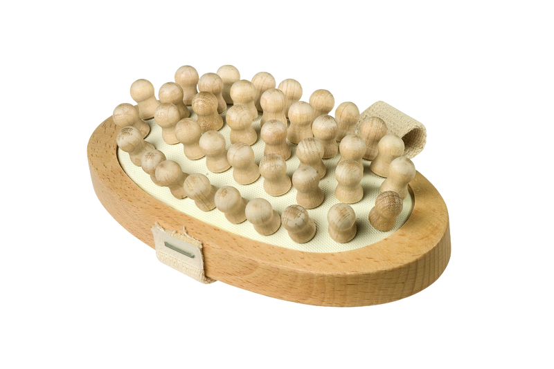 Wooden Body Massage Brush with Massage Pins